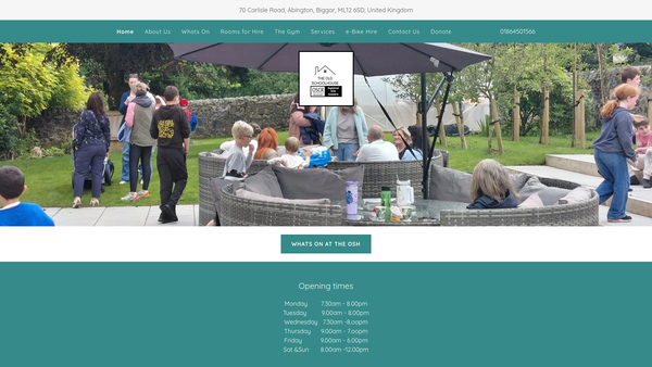 Screenshot of the Abington Community Development Group website