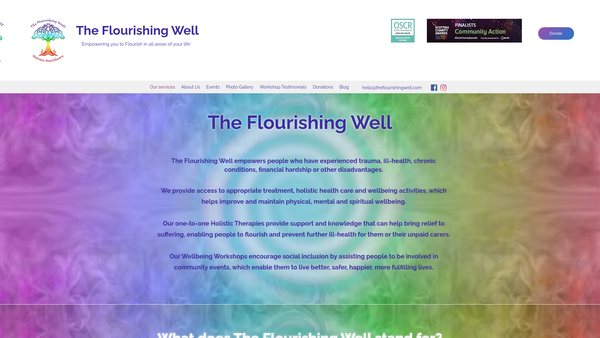 Screenshot of the The Flourishing Well website