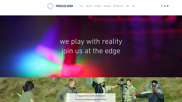 Screenshot of the Produced Moon website
