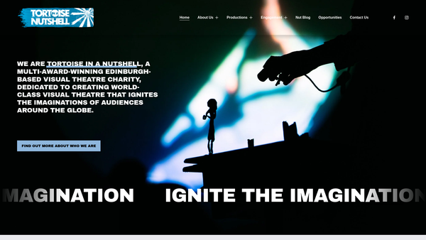 Screenshot of the Tortoise in a Nutshell website