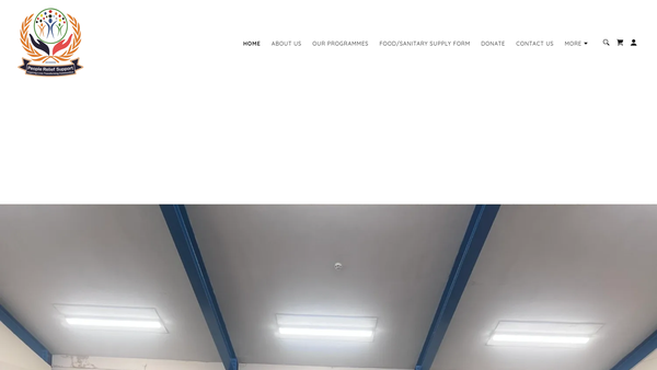 Screenshot of the People Relief Support [SCIO] website