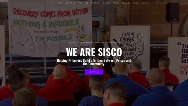 Screenshot of the Sisco website
