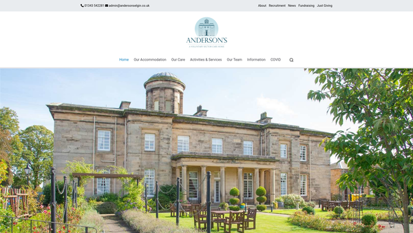 Screenshot of the The General Anderson Trust website