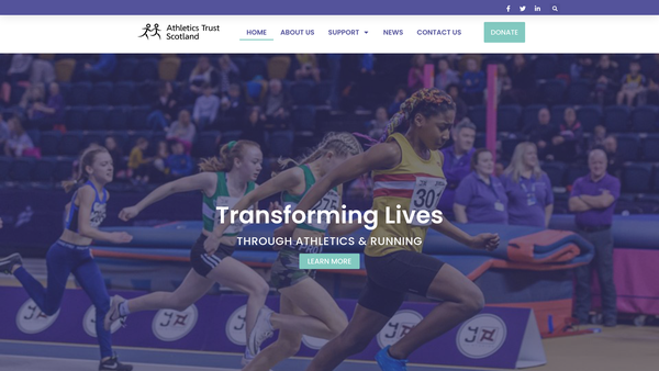 Screenshot of the Athletics Trust Scotland website