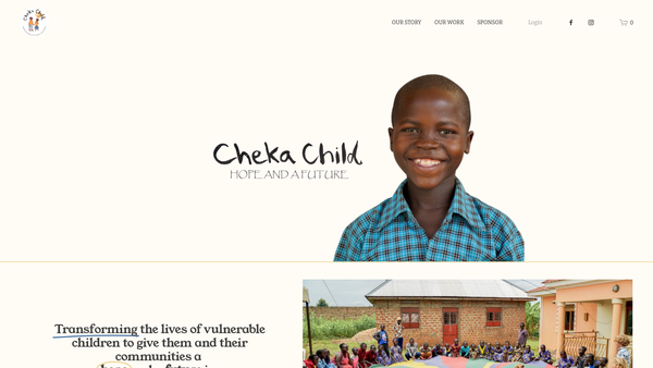 Screenshot of the Cheka Child website