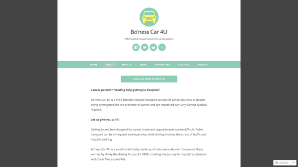 Screenshot of the Bo'ness Car 4 U SCIO website