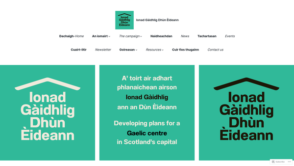 Screenshot of the Ionad Gàidhlig Dhùn Eideann (SCIO) website