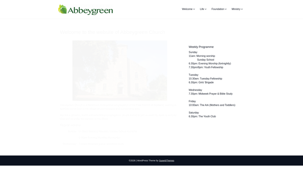 Screenshot of the Abbeygreen Free Church of Scotland website