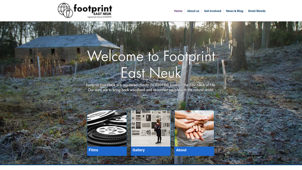 Screenshot of the Footprint East Neuk (SCIO) website