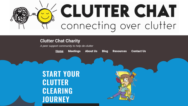 Screenshot of the Clutter Chat website