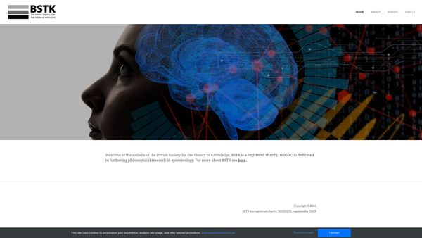 Screenshot of the Bstk (SCIO) website