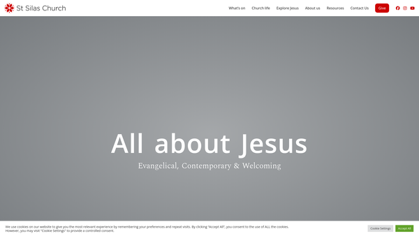 Screenshot of the St Silas Episcopal Church, Glasgow (SCIO) website