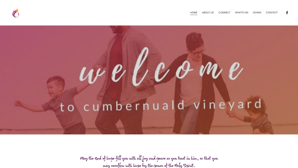 Screenshot of the Cumbernauld Vineyard Church website