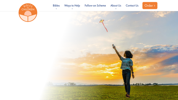 Screenshot of the Bibles for Children (CIO) website