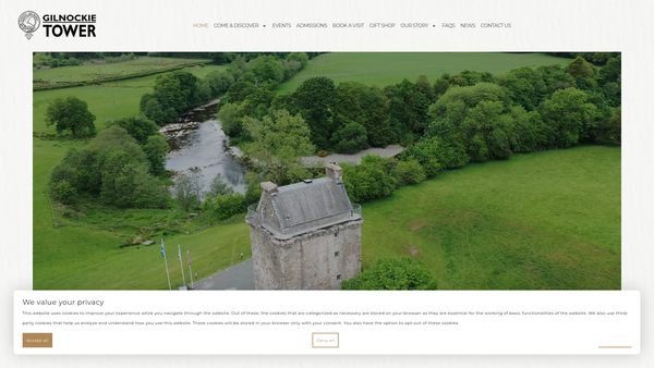 Screenshot of the The Reiver Trail website