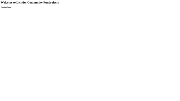 Screenshot of the Lichties Community Fundraisers website