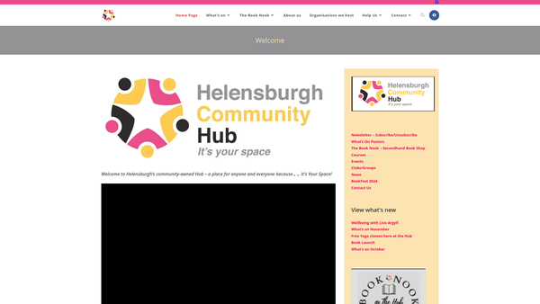 Screenshot of the Helensburgh Community Hall Ltd website