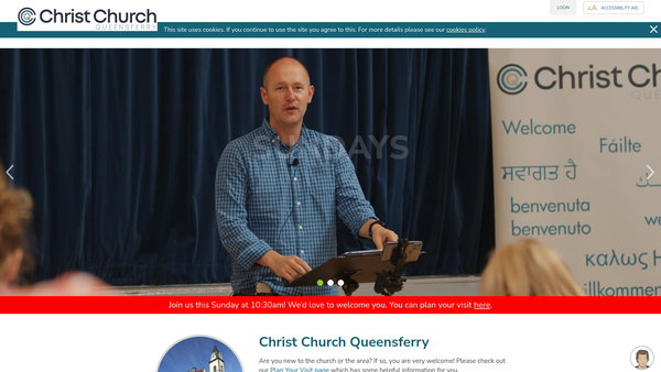 Screenshot of the Christ Church Queensferry website