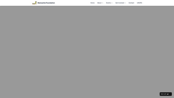 Screenshot of the Mamacita Foundation website