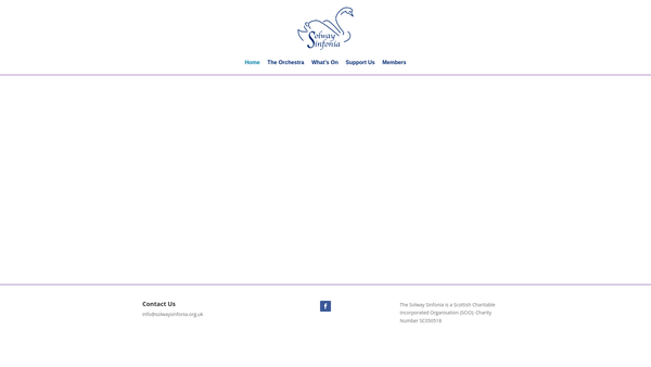 Screenshot of the Solway Sinfonia SCIO website