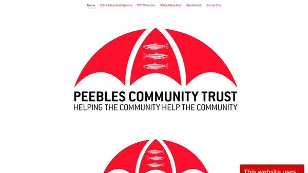 Screenshot of the Peebles Community Trust website