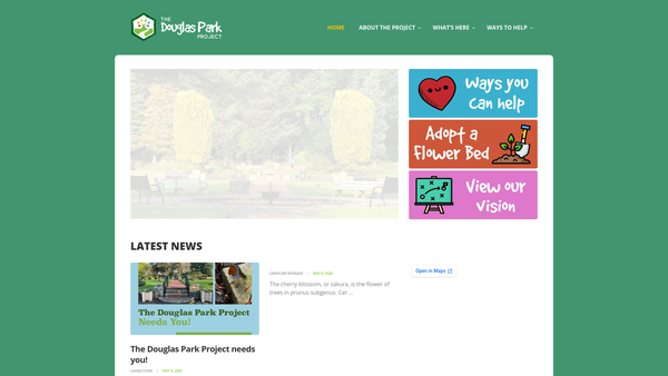 Screenshot of the The Douglas Park Project website
