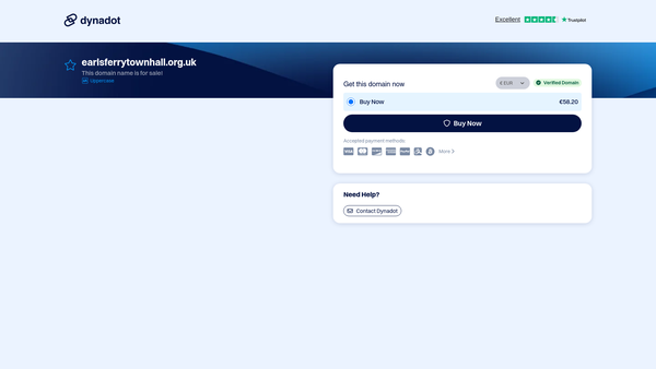 Screenshot of the Earlsferry Town Hall Limited website