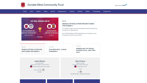 Screenshot of the Dundee West Community Trust website
