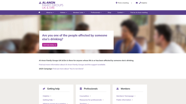 Screenshot of the Family Groups Limited website