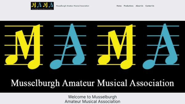 Screenshot of the Musselburgh Amateur Musical Association website