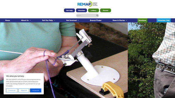 Screenshot of the Remap 2010 website