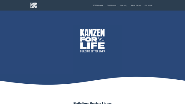 Screenshot of the Kanzen for Life Limited website
