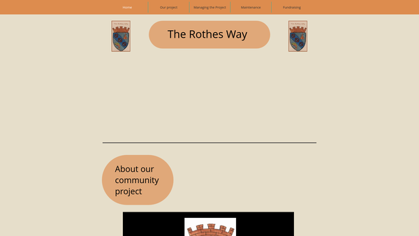Screenshot of the Rothes Way Association website