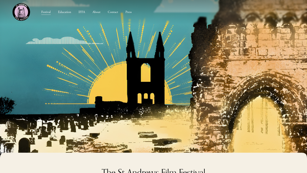 Screenshot of the St Andrews Film Festival website