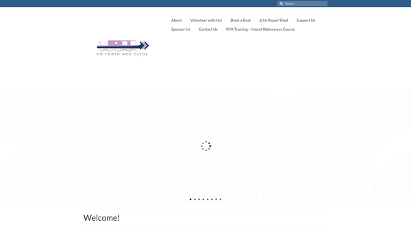 Screenshot of the Go Forth and Clyde website