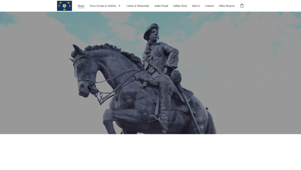 Screenshot of the The 1745 Association SCIO website