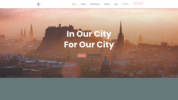 Screenshot of the Edinburgh City Mission SCIO website