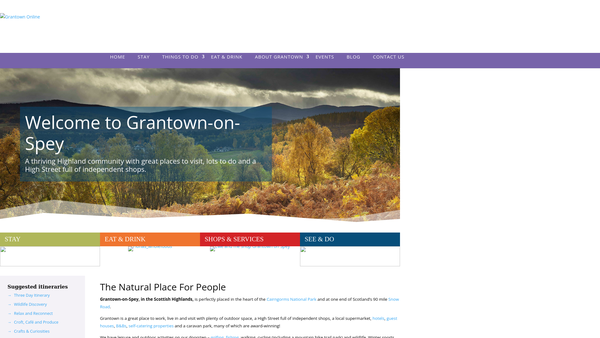 Screenshot of the Grantown Initiative website