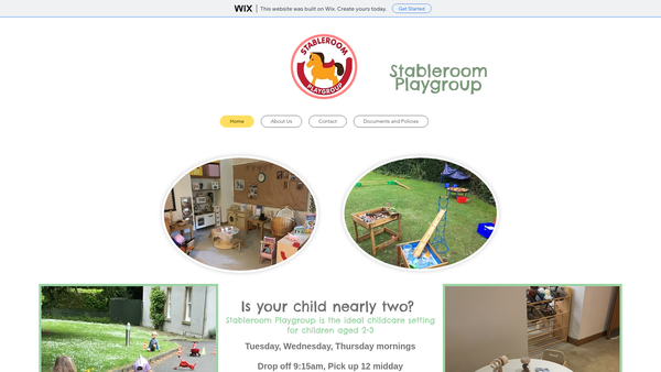 Screenshot of the Stableroom Playgroup (SCIO) website