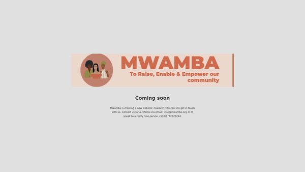 Screenshot of the Mwamba website