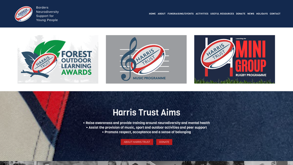 Screenshot of the Harris Trust website