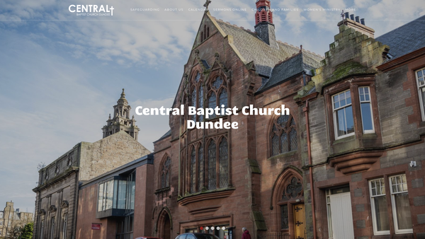 Screenshot of the Central Baptist Church Dundee website