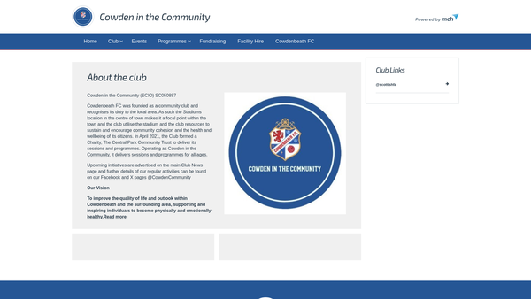 Screenshot of the The Central Park Community Trust (SCIO) website