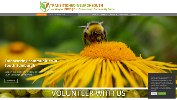 Screenshot of the Transition Edinburgh South (Scotland) Ltd website
