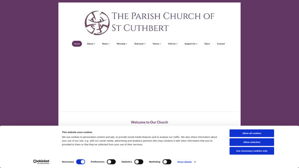 Screenshot of the St Cuthbert's Kirkyard Heritage Association website