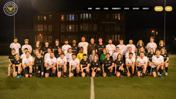 Screenshot of the Glasgow Saints website
