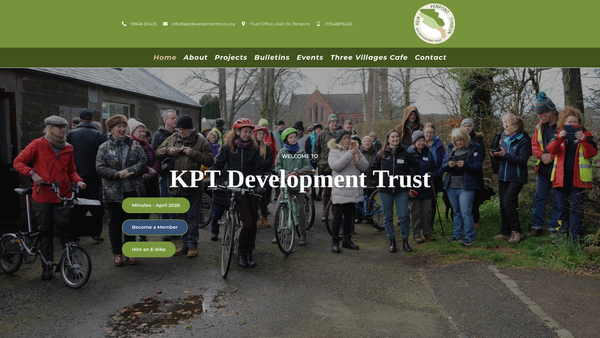 Screenshot of the KPT Development Trust website
