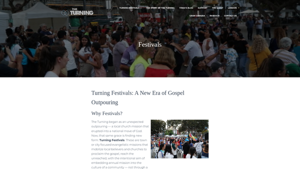 Screenshot of the Barnabas Fellowship of Churches Trust website