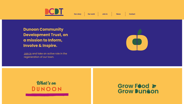 Screenshot of the Dunoon Community Development Trust website