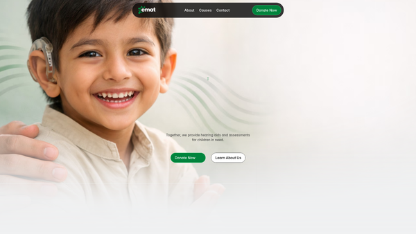 Screenshot of the Emat SCIO website